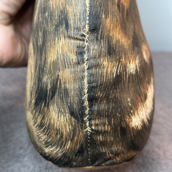 Vintage Cat Shaped Pillow Cut & Sew Brown White Tabby Green Eyes 10” - Picture 6 of 9